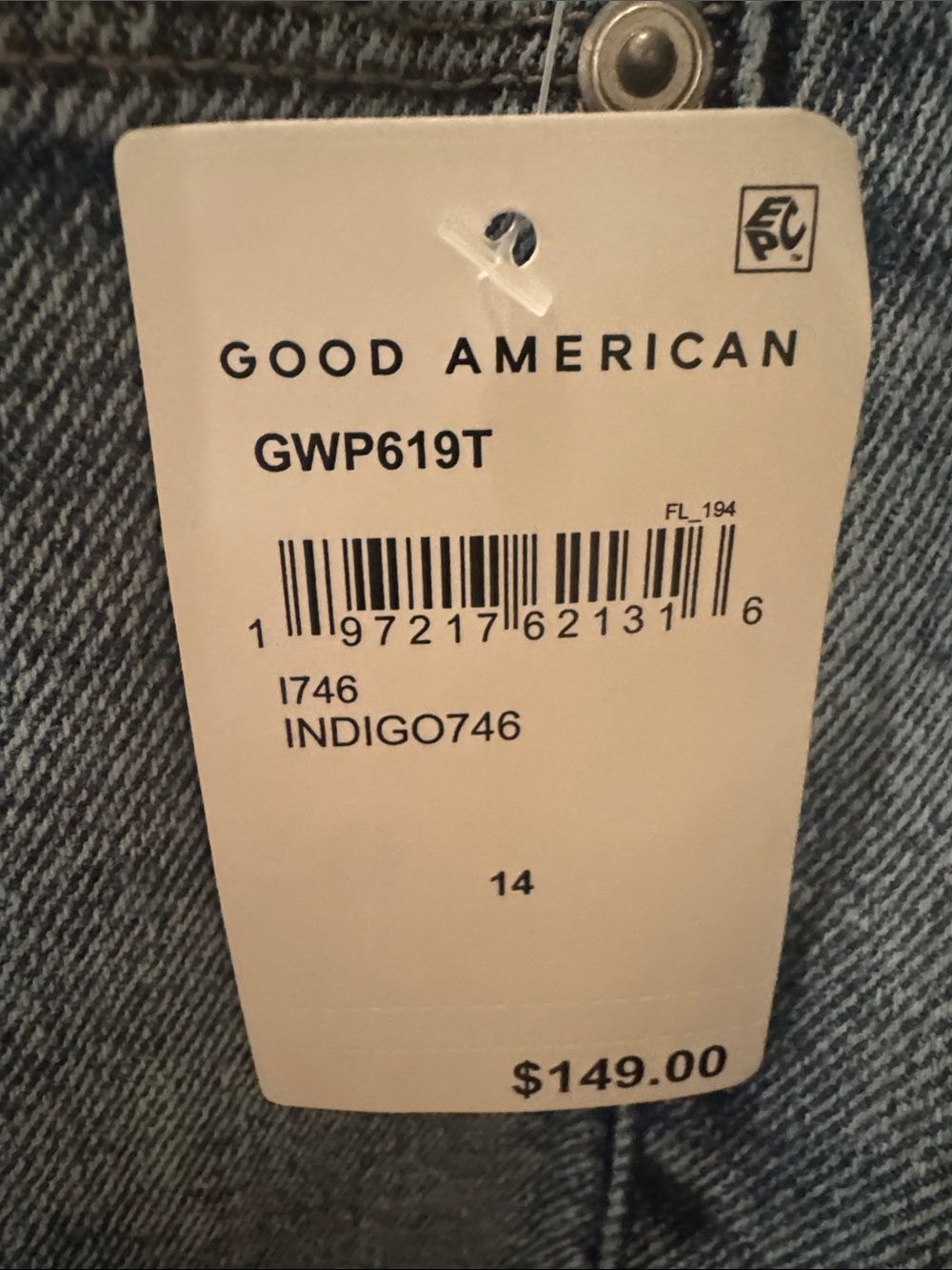 Good American Medium Wash Wide-Leg High-Rise Jeans - Picture 4 of 10